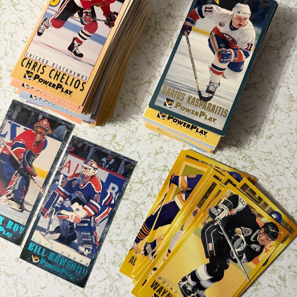 1993-94 Upper Deck PowerPlay Hockey Card Lot – 159 Cards – Wayne Gretzky, Patric